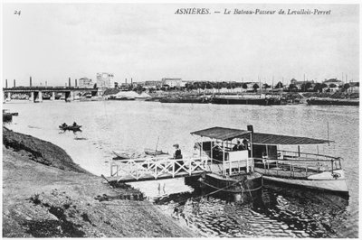 Asnieres, the Ferry at Levallois-Perret, c.1900 by French Photographer